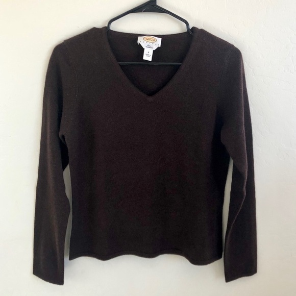 Talbots Cashmere V Neck Sweater - Picture 4 of 7